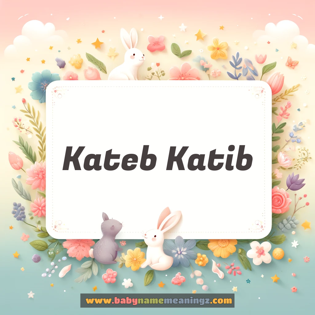 Kateb Katib Name Meaning  ( Boy) Complete Guide